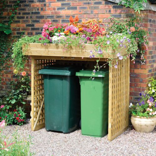 Wheelie Bin with Planter