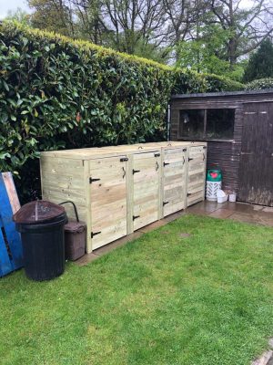 Wooden Wheelie Bin Storage