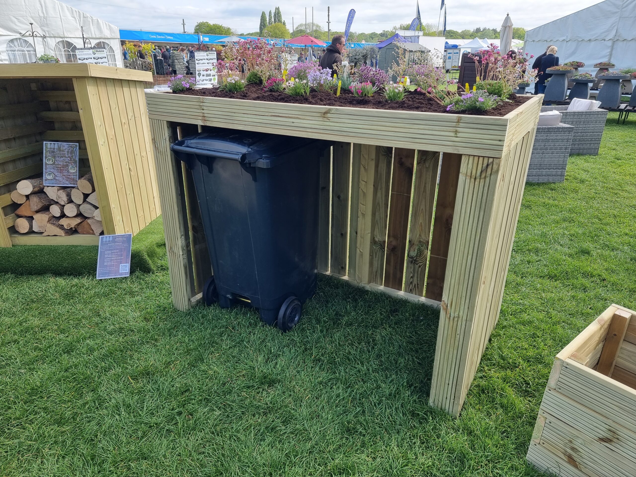 Kensington Double Planter Wheelie Bin Storage Free Delivery