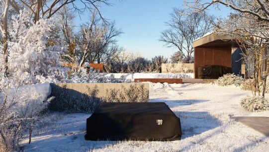 Ash Outdoor Fire Pit and Log Storage