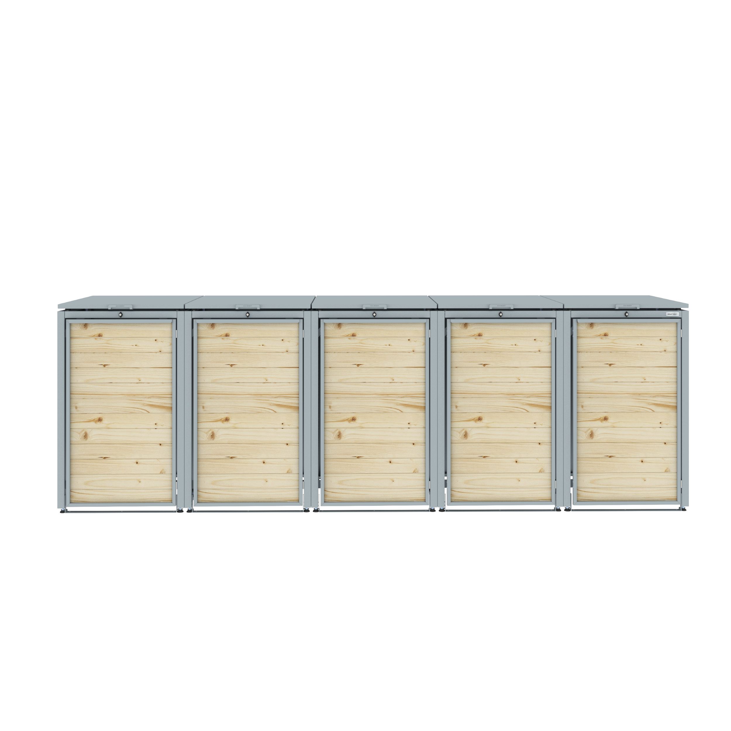 Sherwood Quintuple Planter Wheelie Bin Storage Fast Delivery